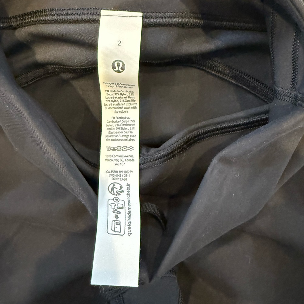 Peloton Lululemon Athletica NWT Wunder Train Mesh Panel High Rise Leggings - Picture 5 of 7